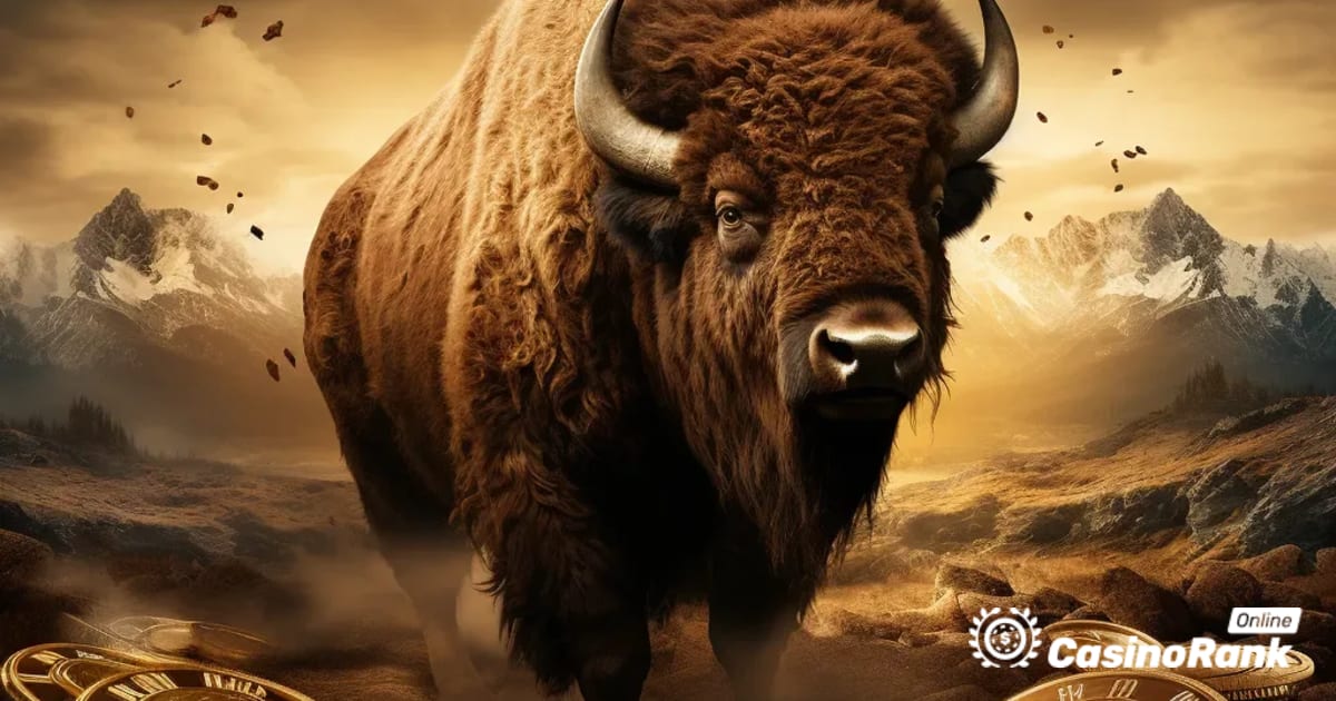 Ieškokite aukso neprijaukintose Amerikos lygumose laukiniuose laukiniuose bizonuose